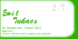 emil tukacs business card